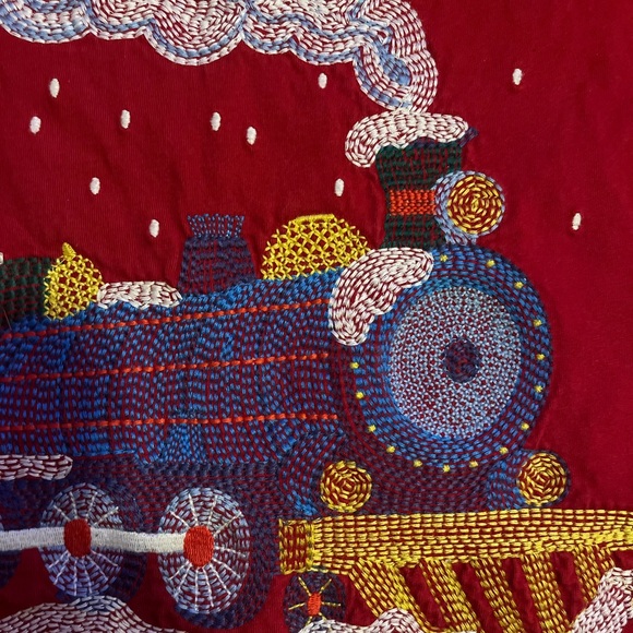 Mini Boden Red Train Graphic Kids Shirt - Picture 3 of 4